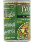 Jyoti Matar Paneer 12 cans of 15 oz each All Natural Product of USA Gluten Free Vegetarian BPA Free Halal