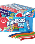 Airheads Soft Filled Ropes Soft and Chewy Candy Ropes Original Fruit Flavors Concessions Movie Theater Parties 2oz Packs Box of 18