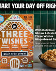 Protein and GlutenFree Breakfast Cereal by Three Wishes  High Protein and Low Sugar Snack  Vegan Kosher GrainFree and DairyFree  NonGMO Gingerbread 86 Ounce Pack of 3