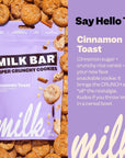 MILK BAR Super Crunchy Cookies  Cinnamon Toast Pretzely Chocolate Chip and Brown Butter Chocolate Chip  Crunchy BiteSized Cookies With No Artificial Flavors or Preservatives  Pack of 3 45oz Bags