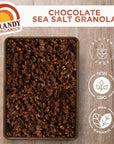 Grandy Organics Dark Chocolate Sea Salt Granola Certified Organic Granola Gluten Free NonGMO Certified Kosher Plant Based Protein Granola 12oz Each Pack of 3