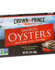 Crown Prince Naturally Smoked Oysters with Red Chilli Pepper 3 oz