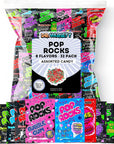 Pop Rocks Candy Variety Mix  32 Pack of 8 Flavors  Retro Crackling Rock Candy  Bulk Pack Includes Tropical Punch Bubble Gum Cherry and Much More