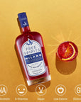 Free Spirits NonAlcoholic Aperitivo Milano  Award Winning Bitter Red Aperitif Alternative  Low Calorie Vegan GlutenFree with Vitamins  Natural Ingredients For Cocktails  750 ml Bottle