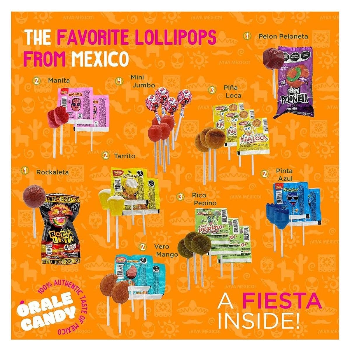 Classic Mexican Candy Mix Box 100-Pieces Pack