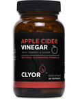 CLYOR Apple Cider Vinegar Pills | Detox, & Cleanse with Turmeric & Ginger | Healthy Digestion, Professional Strength Organic | 60 500mg ACV Vegan, Kosher | Made in The USA