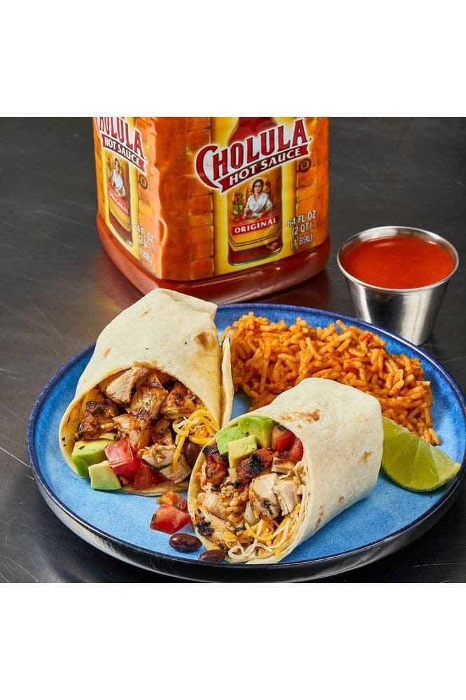 Cholula Original Hot Sauce, 64 fl oz - One 64 Fluid Ounce Bulk Container of Hot Sauce with Mexican Peppers and Signature Spice Blend, Perfect with Tacos, Eggs, Wings, Chicken and More