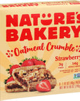 Natures Bakery Strawberry Oatmeal Crumble Bars 6 Count Vegan Non GMO 846 Ounces Pack Of 6