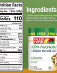 VALLEY FRESH 100 Natural Chicken Breast In Water 5 oz Can 4 Pack