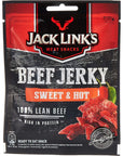 Jack Link’S Beef Jerky Sweet & Hot – High Protein Meat Snack – Dried Halal Beef- 1X40Gr