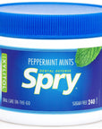 Spry Xylitol Peppermint Sugar Free Candy - Breath Mints That Promote Oral Health, Dry Mouth Mints That Increase Saliva Production, Stop Bad Breath, 240 Count (Pack of 1)