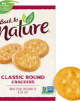 Back to Nature Classic Round Crackers  Dairy Free NonGMO Made with Wheat Flour  Sea Salt Delicious  Quality Snacks 85 Ounce