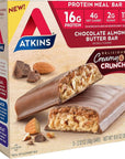 Atkins Chocolate Almond Butter Protein Meal Bar - 5 Count