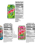 Mountain Dew 3 Flavor Major Melon Variety Pack - 12 Fl Oz (Pack of 18)