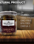 Riga Gold Smoked Sardines in Oil 100g Jar 3 Pack Kosher Certified Pack 3