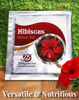 HERBOGANIC Hibiscus Herbal Tea  Digestion and Immune Support  Refreshing and Delicious Blend  Natural Ingredients  20 Tea Bags