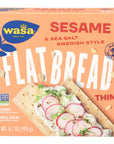 Wasa Flatbread Thins Crackers Sesame and Sea Salt 67 Ounce