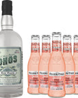 Dhos Handcrafted NonAlcoholic Gin w 5 Pack Fever Tree Sparkling Pink Grapefruit KetoFriendly Zero Sugar Zero Calories Zero Proof  750 ML  Perfect for Mocktails  Made in USA