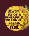 SOLELY Organic Fruit Jerky, Pineapple and Coconut Drizzled with 100% Dark Chocolate, 12 Strips | Three Ingredients | Vegan | Non-GMO | No Sugar Added