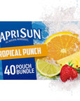 Capri Sun Tropical Punch ReadytoDrink Juice 40 Pouches 4 Boxes of 10