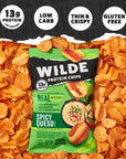 WILDE Protein Chips Variety Pack Protein Snacks Keto chips Made with Real Ingredients 134oz Bags Pack of 12  Flavor Combination May Vary