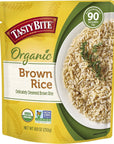 Tasty Bite Organic Brown Rice Microwaveable Ready to Eat Entrée 88 Ounce Pack of 6