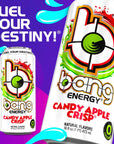 Bang Candy Apple Crisp Energy Drink 0 Calories Sugar Free 16 Fl Oz Pack of 12