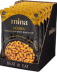 Mina Moroccan White Beans Cannellini Beans 10 oz Pack of 6 Ready to Eat Plant Protein Vegan NonGMO Gluten Free Healthy Food Microwave Meals Ready to Eat Packaged Meals  Side Dishes Kosher