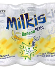 Lotte Milkis Soda Beverage, Banana - 8.5 Fluid Ounce (Pack of 6)