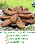 Organic Sun Dried Whole Bananas  No Sugar Added  No Preservatives  Unsulfured  Soft and Chewy Little Bananas  Thai Natural Fruit Snacks  Super Potassium Snack 126 OZ Pack of 1