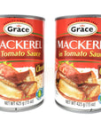 Grace Mackerel in Tomato Sauce Chunky 15oz 2 Pack