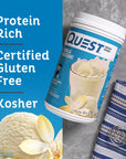 Quest Nutrition Vanilla Milkshake Protein Powder, 24g of Protein, 1g of Sugar, Low Carb, Gluten Free, 1.6 Pound, 23 servings