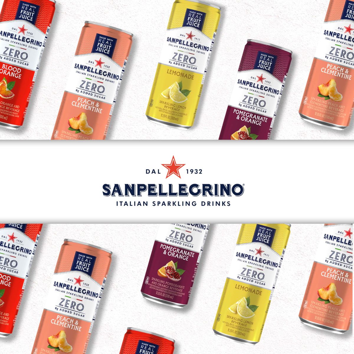 Sanpellegrino Zero Grams Added Sugar Italian Sparkling Drinks Sparkling Blood Orange Beverage 24 Pack of 1115 Fl Oz Cans