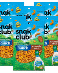 Snak Club Crunch Mix with Hidden Valley Ranch Seasoning Toasted Corn Nuggets Chili Cheese Corn Jacks Sesame Sticks  Rye Chips 25oz Resealable Bag Pack of 6