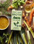 Aneto 100% Natural Vegetable Broth | 34 fluid ounce - 1 Pack | Made in Spain | Whole Ingredients | Gluten Free |