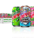 Mountain Dew 3 Flavor Major Melon Variety Pack - 12 Fl Oz (Pack of 18)