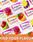 Trident Layers Strawberry  Citrus Sugar Free Gum 12 Packs of 14 Pieces