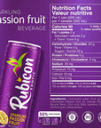 Rubicon Sparkling Passion Fruit Beverage  Pack of 12 12 Fl Oz Cans  Fruit Flavor Carbonated Drink  90 Calories per Can  Made with Real Fruit Juice  AllergenFree  Vegan Friendly  No Artificial Sweeteners