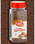 Bakers Choice Chocolate Sprinkles for Ice Cream Toppings - Chocolate Jimmies Sprinkles for Baking - Dairy Free, Kosher 10 oz.