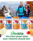 Lifeable Sugar Free Multivitamin - Great Tasting Natural Flavor Gummy - with Vitamin A, C, D, E, Niacin, B6, Folate, B12, Biotin, Pantothenic Acid, Iodine, Zinc, Chromium, and Molybdenum - 90 Gummies