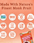 MONK FRUIT IN THE RAW, Natural Monk Fruit Sweetener w/ Erythritol, Sugar-Free, Keto, Gluten Free, Zero Calorie, Low Carb, Vegan Sugar Substitute, 40 Count Packets (Pack of 1)