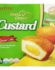 Lotte Custard Cream Cake Snack 12 Individually Wrapped 974oz