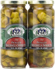 Amish Wedding Hot Pickled Brussels Sprouts 16oz Pack of 2