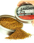 Dos Gauchos Argentine Steak Rub - Chimichurri Seasoning Dry Spice Blend Authentic Marinade Sauce Mix - Grill, Smoke, Roast, Keto, Gluten Free, All Natural, Sugar Free, Low Salt, No MSG, Madison Park Foods, 2.75 Ounce Tin