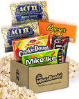 Movie Night Supplies  2 Bags of Popcorn  Movie Theater Candy 1 each of MMs Reeses Pieces Mike and Ike Original Fruit Cookie Dough Bites  Movie Candy  WhataBundle Movie Night Basket Gift Set