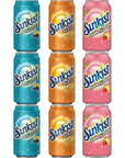 Sunkist Soda Variety Pack 3 Flavors Orange Strawberry Berry Lemonade 12 floz cans 9 Pack