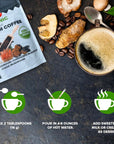 Rudca Food Organic Instant Mushroom Coffee Lions Mane Mushroom Cordyceps Mushroom Chaga Mushroom Blend  7 oz Pack of 1