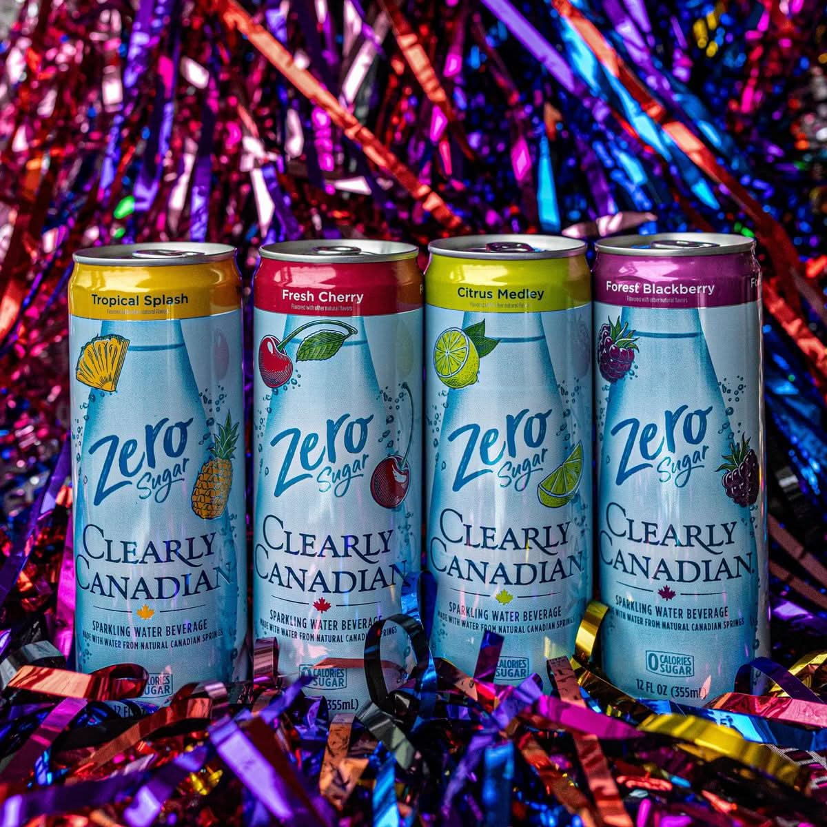 Clearly Canadian Zero Sugar Citrus Medley Sparkling Water Beverage Zero Sugar  Zero Calories 1 Case 24 cans x 12 fl oz