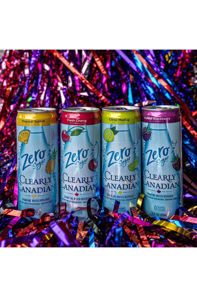 Clearly Canadian Zero Sugar Citrus Medley Sparkling Water Beverage Zero Sugar  Zero Calories 1 Case 24 cans x 12 fl oz