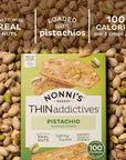 Nonnis THINaddictives Almond Thin Cookies  Pistachio Almond Cookie Thin  Sweet Crunchy  Chewy Almond Cookie  Perfect wCoffee  Biscotti Individually Wrapped Cookie  Kosher Coffee Cookie 44 oz